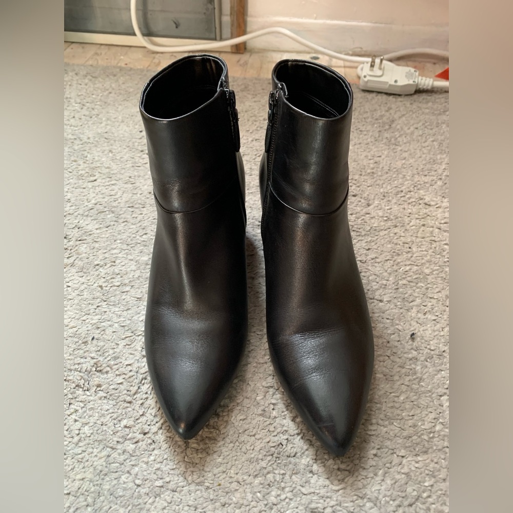 Cole Haan black wedge booties size 7.5